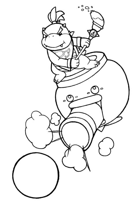 Mario coloring pages peach pdf download super and luigi line. Bowser Jr Coloring Pages at GetDrawings | Free download