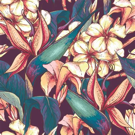 770 best hawaiian floral free brush downloads from the brusheezy community. Hawaiian Flowers Pattern