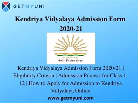 I want to get my son admission at siliguri in 1st standard in kv. Kendriya Vidyalaya Admission Form 2020-21 | KVS Admission