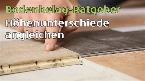 Die verklebung erhöht natürlich auch die bruchsicherheit keramischer bodenfliesen. Bodenbeläge für unterschiedliche Bodenhöhen finden. - YouTube