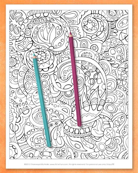 Have fun printing out on your canon inkjet printer. Abstract Coloring Pages - Printable E-Book of Groovy ...