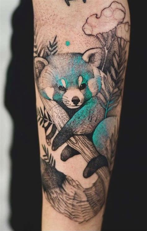 A baby panda is bundle of joy. Joanna Swirska Dzo Lama red panda tattoo | Panda tattoo ...