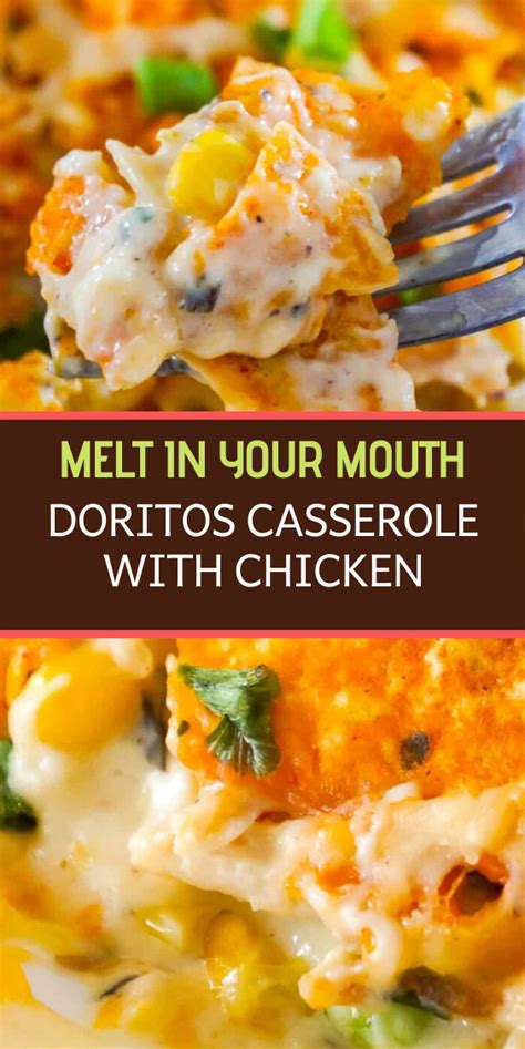 Probeer nacho cheese of sweet chili pepper! Doritos Casserole with Chicken