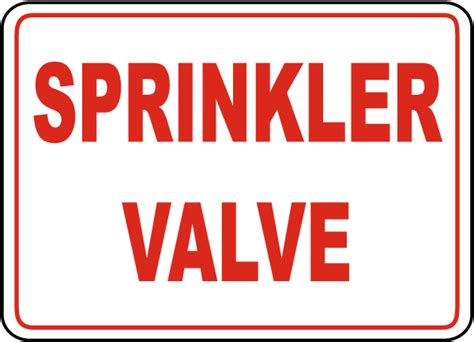 The stop and waste valve's function is to drain the section of copper mainline from the backflow device to the stop and waste valve which is buried up to 6 feet deep sometimes. Sprinkler Valve Sign 25665 - by SafetySign.com