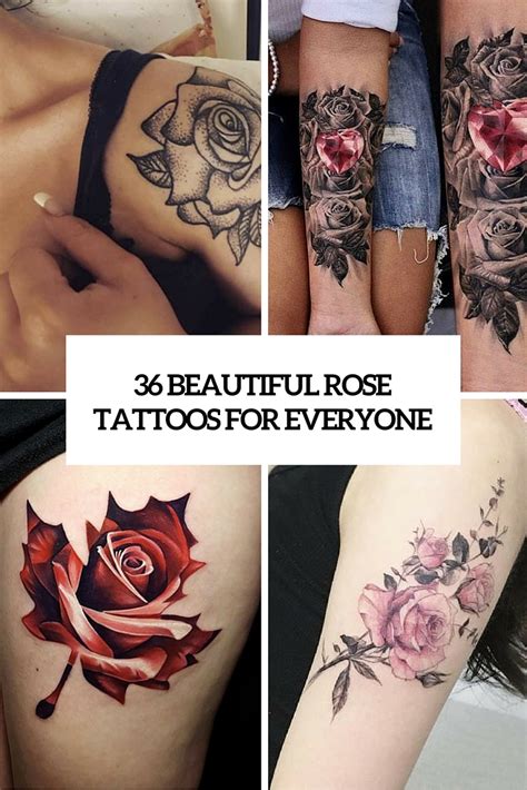Rose tattoos are simply beautiful. 36 Beautiful Rose Tattoo Ideas For Everyone - Styleoholic