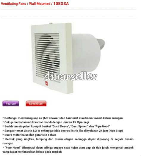 Exhaust ini digunakan untuk ruangan yang membutuhkan pembuangan udara melalui atap atau plafon. Jual KDK EXHAUST FAN KAMAR MANDI 4 INCH 10 EGSA (UNTUK ...