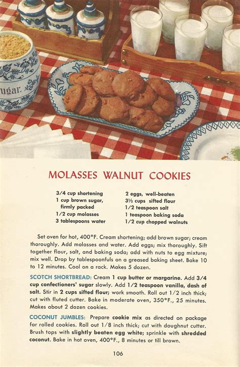 vintage recipes, 1950s recipes, 1950s cookie recipes | Vintage baking, Vintage recipes 1950s 