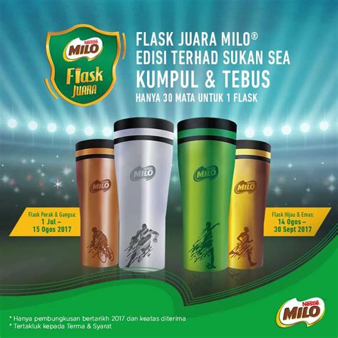 Kumpul mata dan tebus milo payung juara secara eksklusif! FREE Limited Edition SEA Games MILO Flask Redemption ...