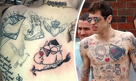 And here are the photo receipts. Pete Davidson in the process of getting all his tattoos ...