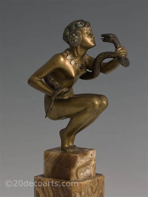 A curious art deco figurine. Georges Duvernet Art Deco Bronze Figurine 1925