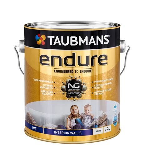 Tins may not show the same colour as your walls do in natural light. Taubmans Endure 2L Matt White Interior Wall Paint ...