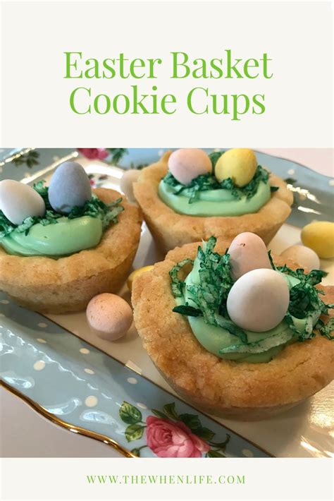 Homemade traditional easter dishes, all homemade! Feed The Soul Friday - Easter Basket Cookie Cups | Cookie cups, Homemade cookie dough, Betty ...