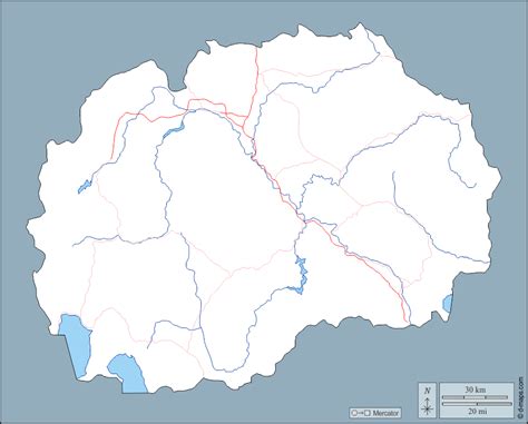 Imprimer la carte de macédoine. Macédoine du Nord carte géographique gratuite, carte ...