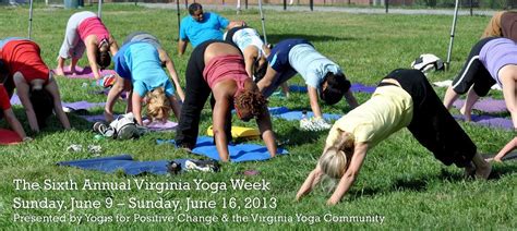 Maybe you would like to learn more about one of these? Virginia Yoga Week 2013: June 9 - 16, 2013 > celebrating ...