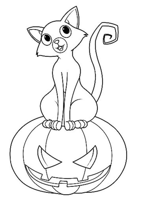 Scary ghost coloring pages, cats, bats coloring pages, pumpkins, coloring pages of witches and scarecrows are just a few of the many printable halloween coloring pages, coloring sheets and halloween coloring pictures in this section. Top 25 Scary Halloween Cat Coloring Pages For Toddlers ...