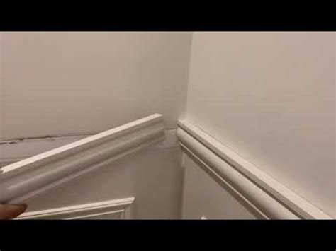 This trim is a great way to add an attractive finishing touch to an outside corner on your backsplash or wall panel project. Chair Rail - Inside Corner Butt Cope - YouTube