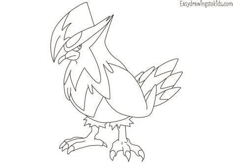 81 black & white—boundaries crossed. Staraptor Pokemon drawing | Pokemon, Colorir