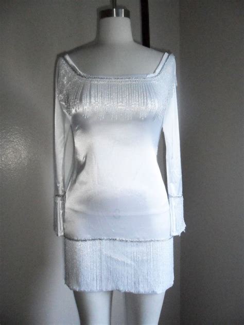 We did not find results for: white stretchy satin beaded fringe long sleeves off ...