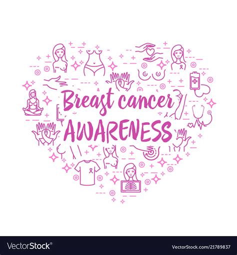 Download and use 4,000+ breast cancer awareness stock photos for free. Breast cancer awareness icons Royalty Free Vector Image