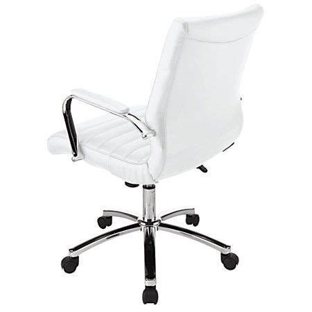 4.6 out of 5 stars 33. Realspace Winsley Mid Back Chair White by Office Depot & OfficeMax | Chair, Home office, Leather ...