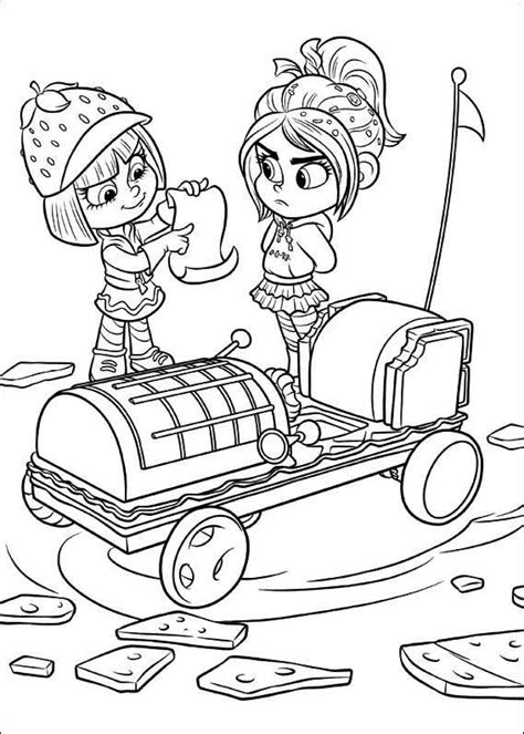 That's what friends are for! Wreck It Ralph Coloring Pages Vanellope