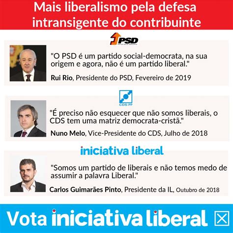 A iniciativa liberal (il) é um partido político português de índole liberal, que defende a liberalização económica, política e social. Mais liberalismo pela defesa intransigente do contribuinte ...