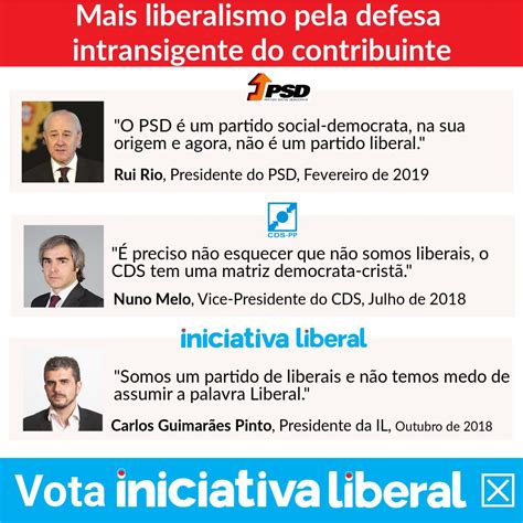 A iniciativa liberal (il) é um partido político português de índole liberal, que defende a liberalização económica, política e social. Mais liberalismo pela defesa intransigente do contribuinte ...