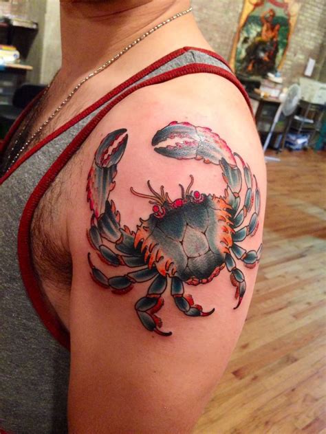 But which zodiac sign should you date? 15+ Crab Tattoos On Shoulder | Cancer zodiac tattoo, Crab ...