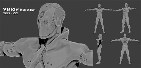 The villain in a white suit trope as used in popular culture. VIEWPORT STUDIO: redesign - Vision (Marvel comics)
