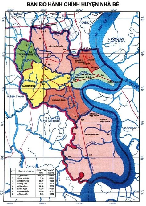 Đã tạm dừng cập nhật bản đồ. Tìm Hiểu Bản Đồ Huyện Nhà Bè TPHCM - Bản Đồ Khổ Lớn