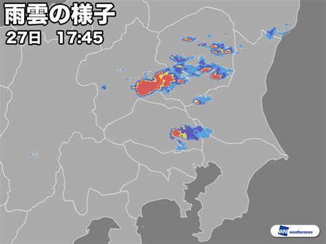 関東広域で雷雨 群馬では危険な「アーチ雲」も出現 - ウェザーニュース
