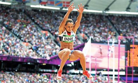 Jessica ennis doing the long jump at the european athletics championships in barcelona july 2010. Jessica Ennis takes commanding Olympic heptathlon lead ...