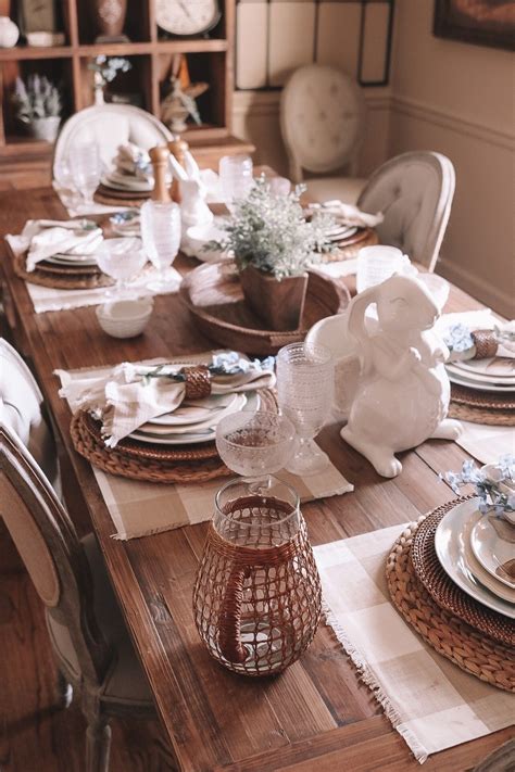 Found or purchased natural materials give texture to your table. Easter Table Setting | Southern Jones in 2020 | Easter ...