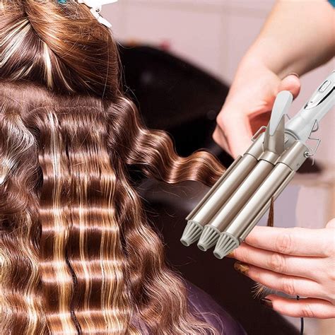 A wide variety of wavy hair iron options are available to you, such as power source, material, and heater type. Triple Barrel Hair Curler Curling Iron Hair Crimper Irons ...