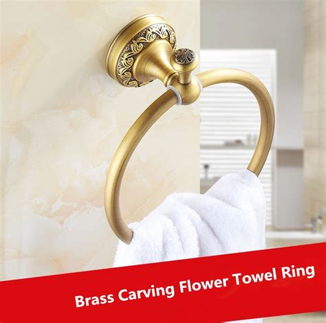 Shop bathroom towel holders to at vintagetub.com! Euro Bathroom Accessories ,Antique Brass Carving Flower ...