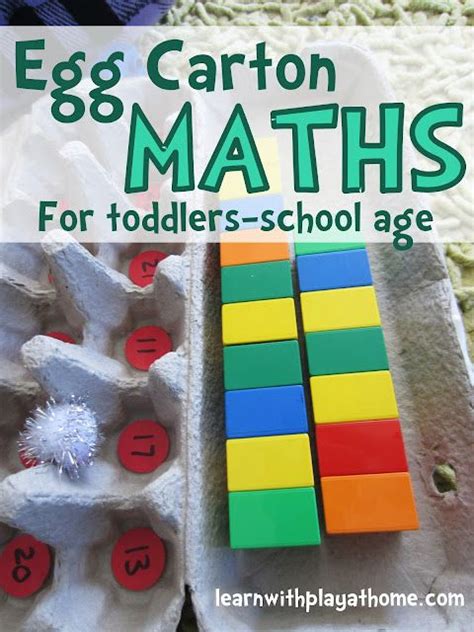 The following list has 15 easy number games and activities and games that you can try with things in your house. Egg Carton Maths. Toddlers to School Age (With images ...
