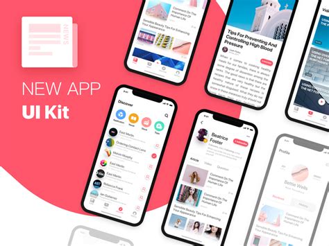 A massive time savers helping you to cut out the slog of starting from scratch. News APP UI Kit by allen lee ~ EpicPxls