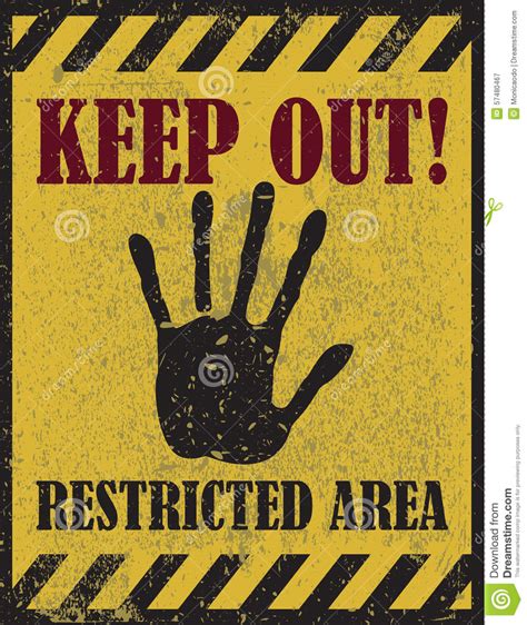 ( log out / change ). Keep Out Sign, Warning Stock Vector - Image: 57480467