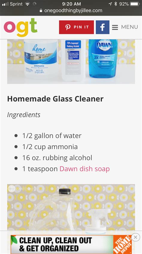 In a spray bottle, add in this borax water, vinegar, and soap. Pin by Connie O'Neill on Household tips | Homemade glass cleaner, Window cleaner homemade, Glass ...