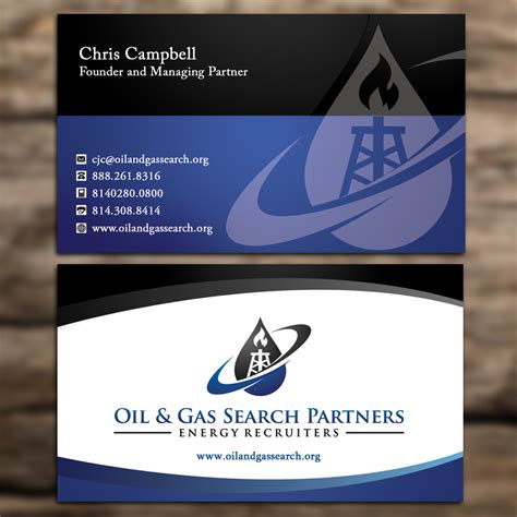 Compare credit cards from our partners, view offers and. Oil And Gas Business Card Design for a Company by ...