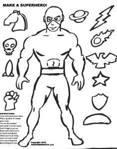 32 super hero coloring page in 2020 | superhero preschool. 1heroblank | worksheets | Make your own superhero ...