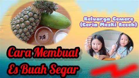 Serut halus daging kelapa muda, masukkan dalam air kelapa. Cara Membuat Es Buah Segar-Resep Keluarga Cemere #resepmasakan #esbuah - YouTube