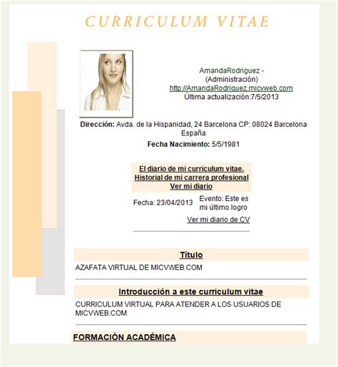 Plantillas de currículum vitae gratis. descargar formatos de curriculum vitae en word gratis ...