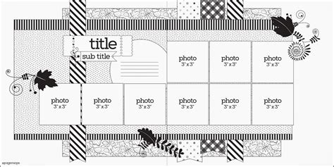 Scrapbooking, Double Page Layout, Two Page Layout | Scrapbook sketches, Scrapbook layout ...