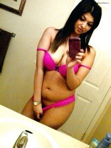 How do we know they're the hottest? NRI girl stripping off pink saree and undies to show tits ...