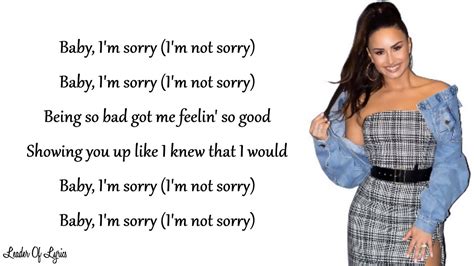 Demi lovato official 'sorry not sorry' solo track released. Demi Lovato - SORRY NOT SORRY (Lyrics) - YouTube