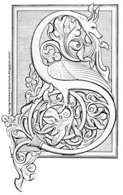 This coloring page belongs to these categories: SEVENWATERS | Illuminated letters, Illumination art ...