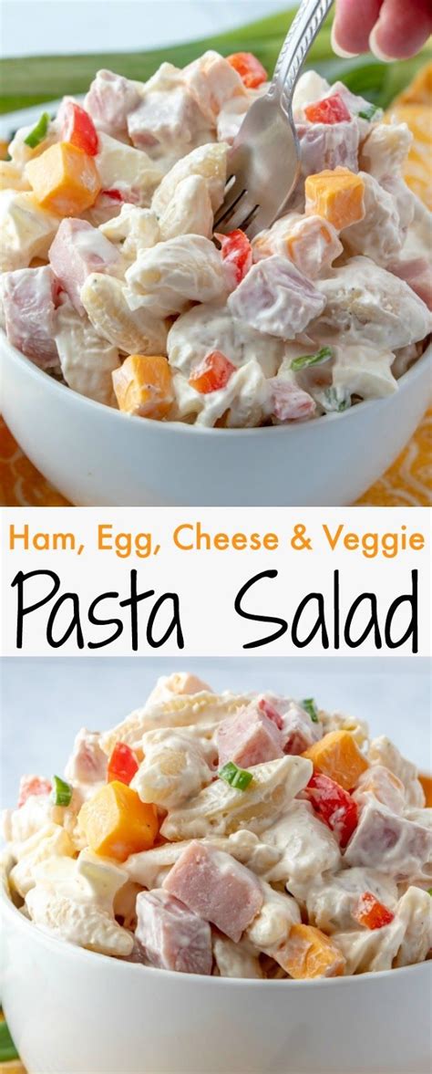 Featuring seasonal ingredients, these salads can be whipped up in no time and will add freshness and lightness to your christmas feast. Ham, Egg, Cheese and Veggie Pasta Salad | Recipe | Pasta salad recipes, Veggie pasta, Salad recipes