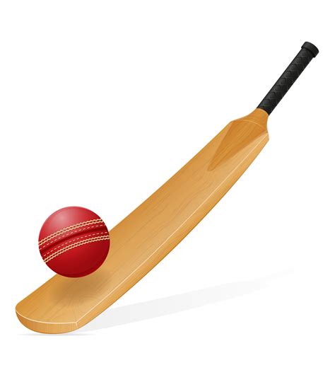 In brazil it is called frescobol. cricket bat and ball vector illustration - Download Free ...