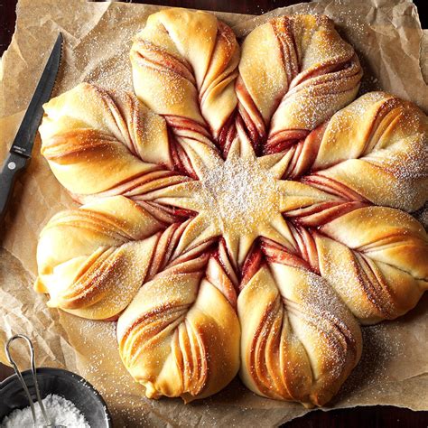 Visit this site for details: Christmas Star Twisted Bread Recipe | Taste of Home